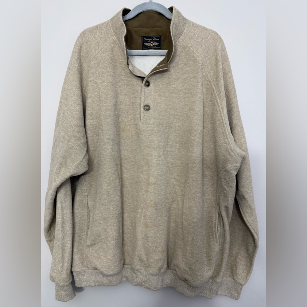 Straight Down Men's XXL 1/4 Button Golf Sweater